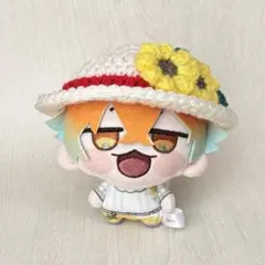 にじまるっと ちびぐるみ ひまわり帽子のヘッドドレス つけ襟 オーダーページ にじまるっと ちびぐるみ ぬい服 ひまわり帽子のヘッドドレスとつけ襟