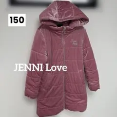 極美品❣️ JENNI Love ベロアロングコート　ピンク　中綿　150cm