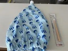 ★匿名発送★みいつけた！タオルキャップ　コッシー　ヘアドライハット＆歯ブラシのサムネイル