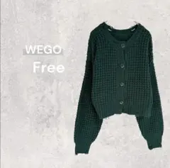 WEGO ウィゴー ショート丈ニットセーター カーディガンダメージ フリーサイズ