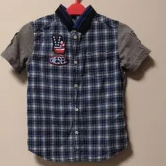 DIESELKIDS　ディーゼルキッズ　半袖　チェックシャツ　110