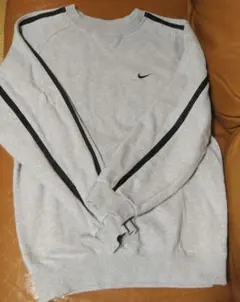 スウェットトレーナー◎ラグランスリーブ サイドライン/グレー Mサイズ　ナイキ