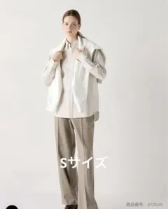 UNIQLO ブラッシュドジャージータックワイドパンツ　ベージュＳサイズ