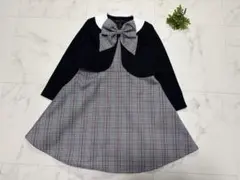 110サイズ　キャサリンコテージ　ジャケット　ワンピース　チェック柄　黒