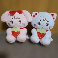 mikkoいちご BIGぬいぐるみ 2個セット