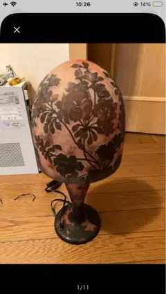 ガレ・コレクション 蜻蛉と薔薇 青のテーブルランプ アールヌーヴォー m*d様 ガレ・コレクション 蜻蛉と薔薇 青のテーブルランプ アール