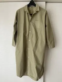 【FREAK'S STOREフリークスストア】F 長袖シャツワンピース カーキ