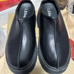 L.B.Evans ブラック クロッグサンダル