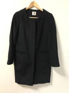ノーカラーコートブージュルード美品Bou Jeloud ブラック