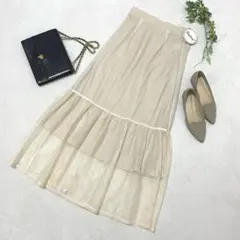 【新品未使用タグつき】Rafnaf メッシュロングスカート　Mサイズ