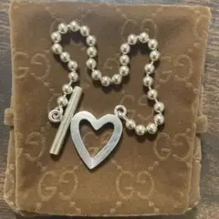 GUCCI グッチ　ハート　ボールチェーン　ブレスレット　保存袋付