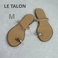 ルタロン メタルサムリングサンダル　M キャメル×ゴールド　フラット　日本製