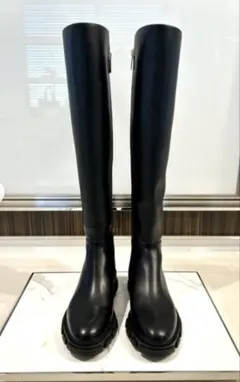 マイケルコース　黒のロングブーツ サイドファスナー付き　24cm