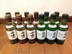 サントリー 山崎 白州 シングルモルト180ml 空瓶 12本セットのサムネイル