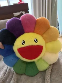 村上隆　フラワークッション　絵文字　 お花クッション　ぬいぐるみ 30cm KAIKAI KIKI (カイカイキキ) 村上隆 お花絵文字クッション 30cm