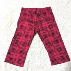 ☆ 신상품 ☆ 라드 커스텀 레드 플래드 팬츠 140cm 학교 나들이, 세탁