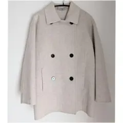 訳あり美品 セオリーリュクス 定価8万 ウールカシミヤPコート ベージュ36