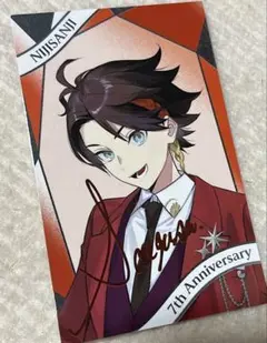 【箔押しサイン入り】三枝明那 7th Anniversary チェキ カード