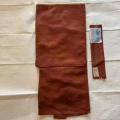 正絹　赤茶色　京友禅　羽織　端切れ付き