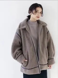 Elen Care Due 毛絨外套 棕色 滾邊 毛絨大衣 女士