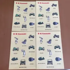 【新品】Kawasaki ステッカー 4枚セットのサムネイル