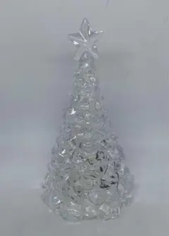 透明クリスマスツリー　LEDライト付き