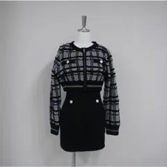 LIPSERVICE ツイードアンサンブルニットop