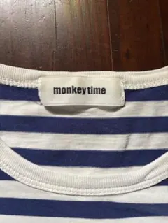 ユナイテッドアローズ ボーダー Tシャツ ブルー×ホワイト モンキータイム S