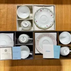 Noritake ティーセット レースウッドゴールド 花柄 ブルー 金彩 - メルカリ