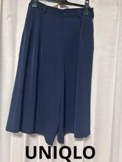UNIQLO ネイビー ガウチョパンツ ワイドパンツ　M