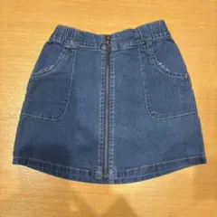 キッズ　デニムスカート ジッパー付き