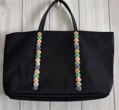 OLIVE des OLIVE トートバッグ ブラック 花柄装飾のサムネイル