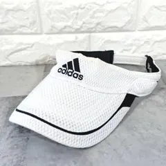 adidas アディダス　サンバイザー メッシュ ホワイト