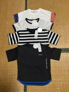 新品タグ付きのキッズ半袖Tシャツ4枚セット