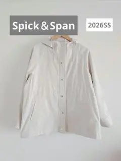 2026SS【Spick＆Span】撥水ツイルフーディーブルゾン ホワイトA