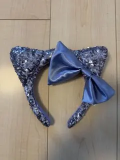 カチューシャ 紫色 スパンコール