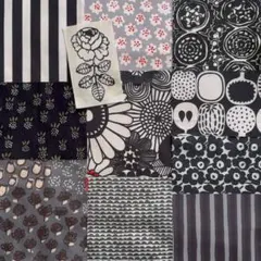 マリメッコ ヴィンテージ プケッティ マルケッタ カールニッカ ハギレセット 黒