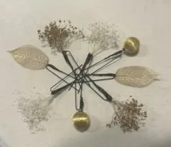 ドライフラワー　髪飾り　成人式ヘアアクセ　結婚式　発表会　卒業式　ウエディング