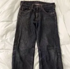 メンズデニムサイズ30インチGU ストレートデニム レングス76