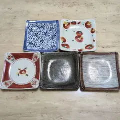 多様なデザインの皿5枚セット