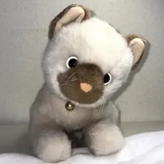 昭和レトロ 希少 ペルシャ猫 白猫 ピンク リボン ぬいぐるみ 人形