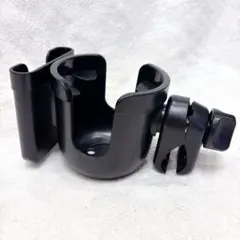 ベビーカー用ドリンクホルダー スマホホルダー付き 黒　ベビーカー　マグ　ベビーのサムネイル