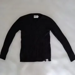 AZUL BY MOUSSY Vネック ケーブルニット ブラック Mのサムネイル