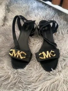 GUCCI グッチ ホースビット レザー サンダル ブラック ゴールド金具 39