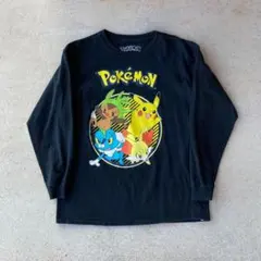 レア◎Pokémonポケットモンスター00sロンTポケモンUSA古着ピカチュウ黒