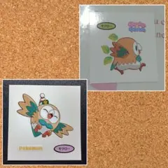 【ポケモン】デコキャラシール　モクローセット