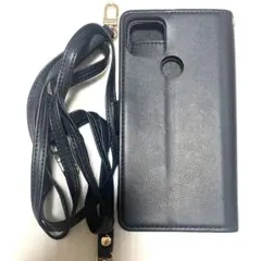 Google Pixel 5 ケース 手帳型　黒　ストラップつき