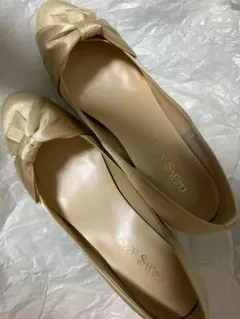 ★美品・24㌢・ヒール6㌢★レディース パンプス【色→シャンパンゴールド】