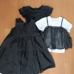 キッズ服 3点セット 黒 Tシャツ