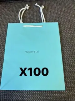 現行品新品未使用ティファニーショッパー紙袋 （20x25 cm）100枚セット